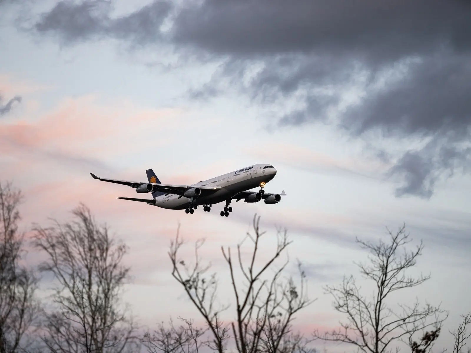 Passagierflugzeug im Landeanflug